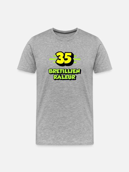 Bretillien râleur - T-shirt bio Premium Homme - gris chiné
