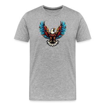 Aigle - T-shirt bio Premium Homme - gris chiné - Devant - Damien (186cm)
