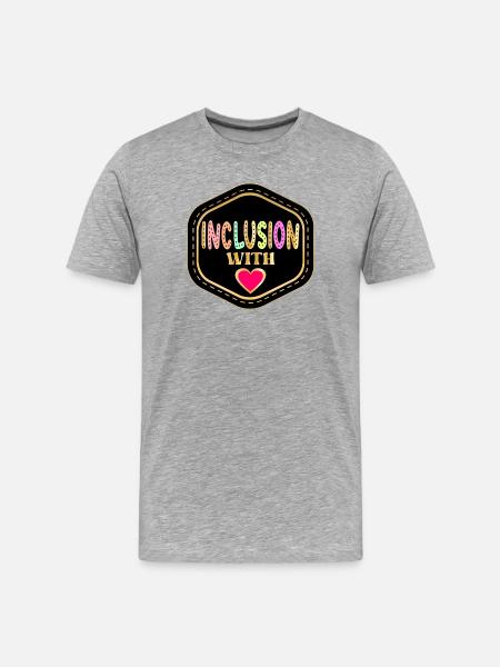 L’INCLUSION AVEC AMOUR - T-shirt bio Premium Homme - gris chiné