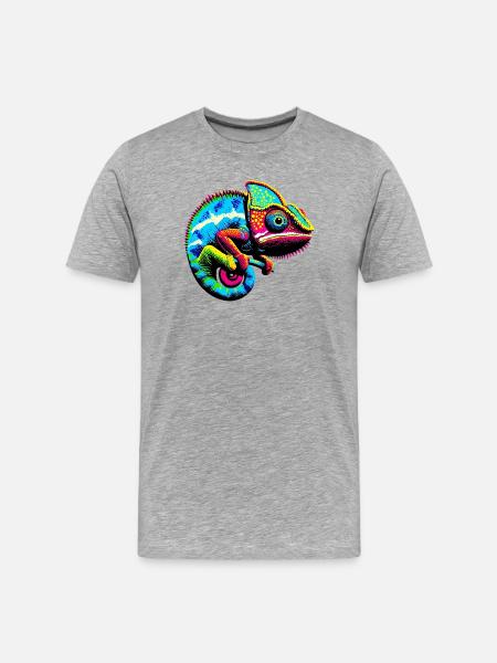 Chameleon - Men's Premium Organic T-Shirt - heather grey