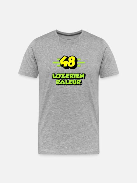 Lozérien râleur - T-shirt bio Premium Homme - gris chiné