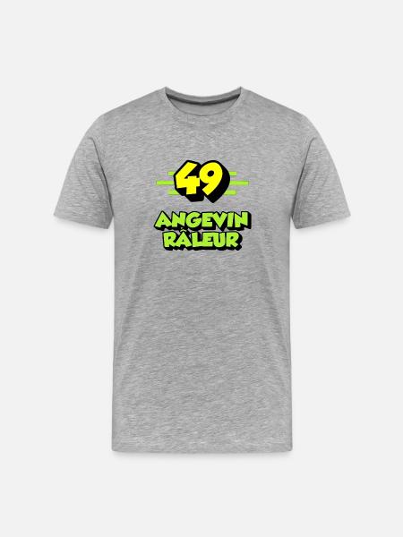 Angevin râleur - T-shirt bio Premium Homme - gris chiné