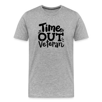 Veteran Veteranentag - Männer Premium Bio T-Shirt - Grau meliert - Vorne - Damien (186cm)
