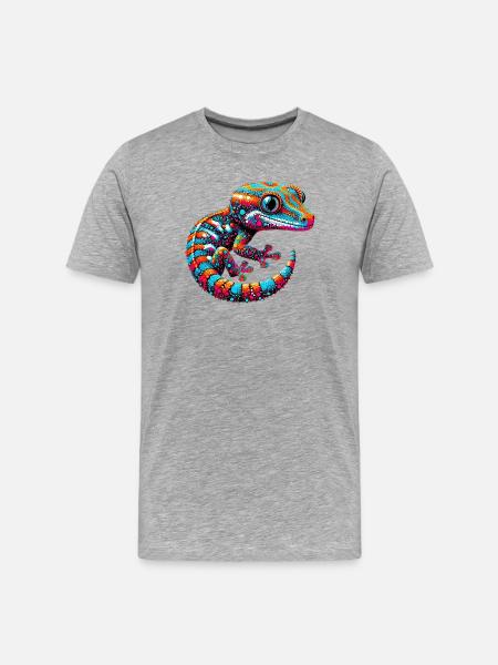 Gecko - T-shirt bio Premium Homme - gris chiné