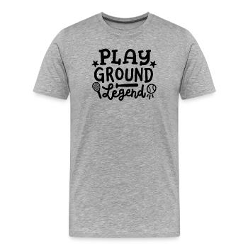 Spielplatz Spiele Kinder - Männer Premium Bio T-Shirt - Grau meliert - Vorne - Damien (186cm)