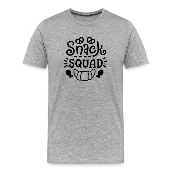 Snack Feinschmecker Essensliebhaber - Männer Premium Bio T-Shirt - Grau meliert - Vorne - Damien (186cm)