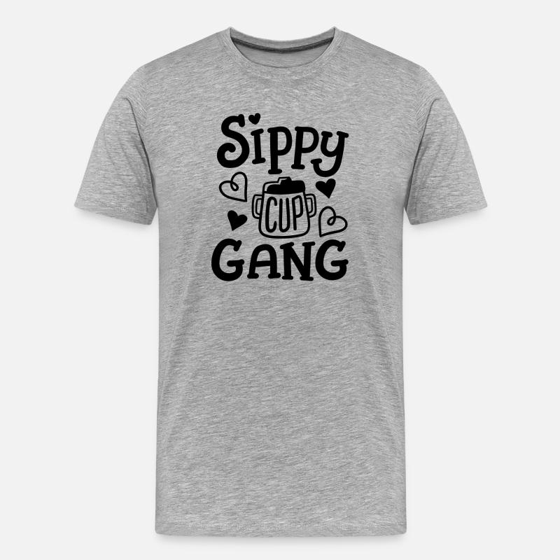 Schnabeltasse - Männer Premium Bio T-Shirt - Grau meliert