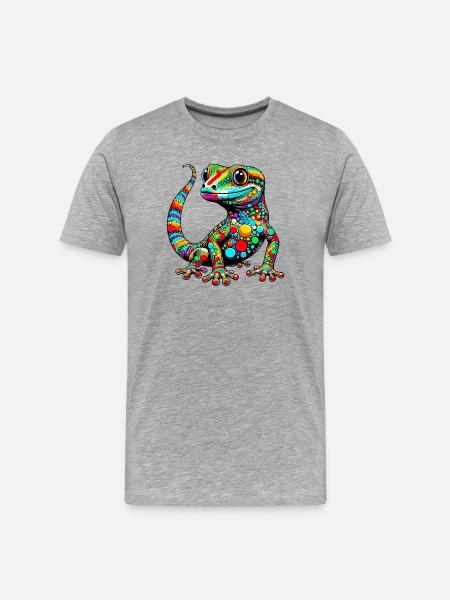 Gecko - T-shirt bio Premium Homme - gris chiné