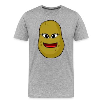 Jardinier de pommes de terre Agriculteur Jardinage Jardinier amateur - T-shirt bio Premium Homme - gris chiné - Devant - Damien (186cm)