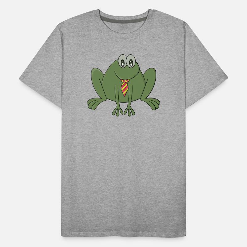 Frosch mit Krawatte Männer Premium Bio T-Shirt