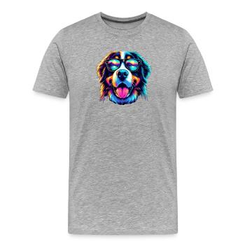 Bernese mountain dog - Men's Premium Organic T-Shirt - heather grey - Front - Damien (186cm)