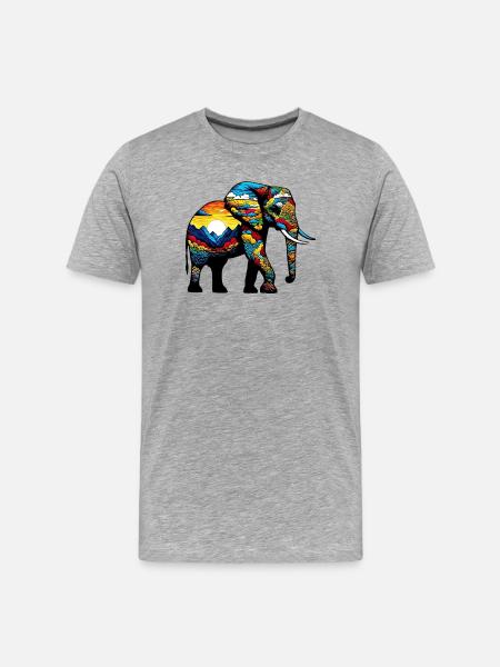 Elephant - Men's Premium Organic T-Shirt - heather grey