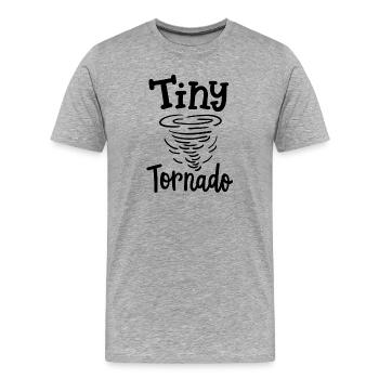 Tornado Wirbelwind - Männer Premium Bio T-Shirt - Grau meliert - Vorne - Damien (186cm)