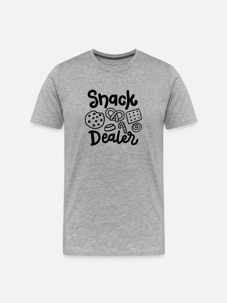 Snacks Essen Snack - Männer Premium Bio T-Shirt - Grau meliert