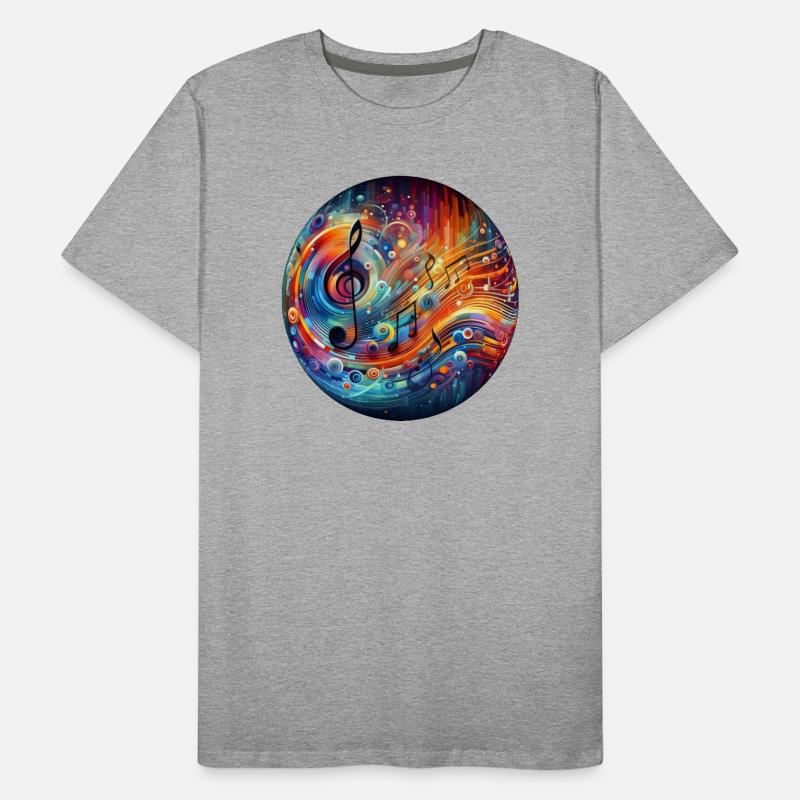 Abstrakte Musik-Explosion Männer Premium Bio T-Shirt