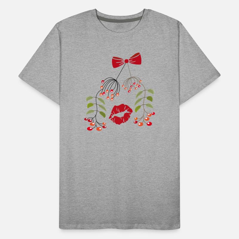 Baiser Sous Le Gui, Noël T-shirt bio Premium Homme