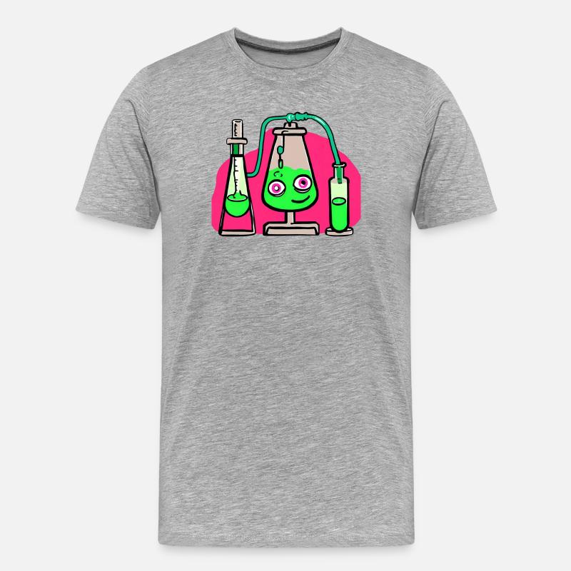 Wissenschaft Studium - Männer Premium Bio T-Shirt - Grau meliert