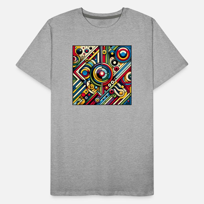 Neon Geometry — Circuit Pop Männer Premium Bio T-Shirt