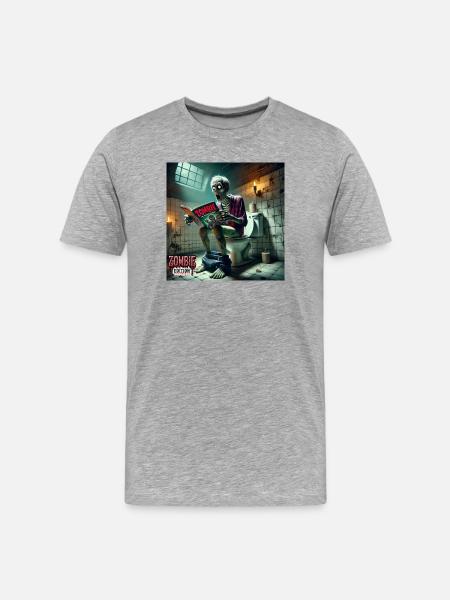 Zombie Loo - Men's Premium Organic T-Shirt - heather grey