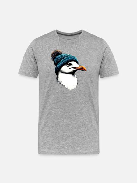 Gull - Men's Premium Organic T-Shirt - heather grey