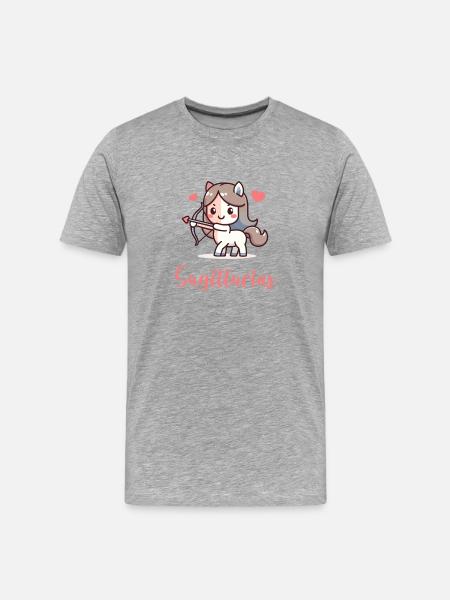 Süße Sagittarius Sternzeichen Astrologie Geschenk - Männer Premium Bio T-Shirt - Grau meliert