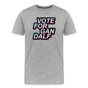 Election, Vote For, America - Men's Premium Organic T-Shirt - heather grey - Front - Damien (186cm)