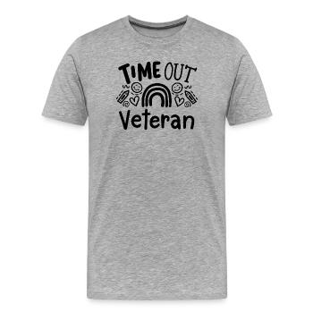 Veteranentag Veteran - Männer Premium Bio T-Shirt - Grau meliert - Vorne - Damien (186cm)