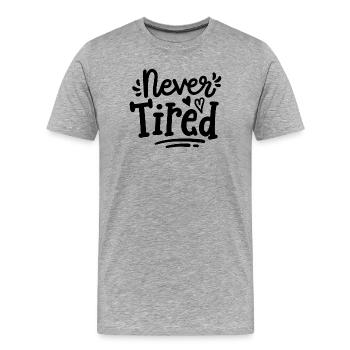 Kleinkind Kinder - Männer Premium Bio T-Shirt - Grau meliert - Vorne - Damien (186cm)