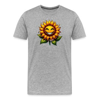 Sunflower - Men's Premium Organic T-Shirt - heather grey - Front - Damien (186cm)