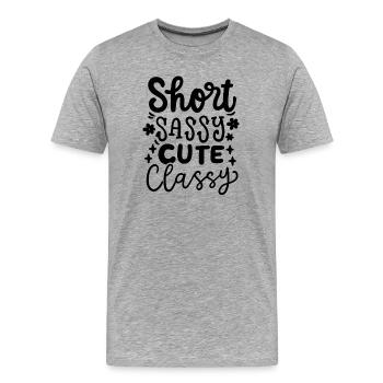Kleinkind Kinder - Männer Premium Bio T-Shirt - Grau meliert - Vorne - Damien (186cm)
