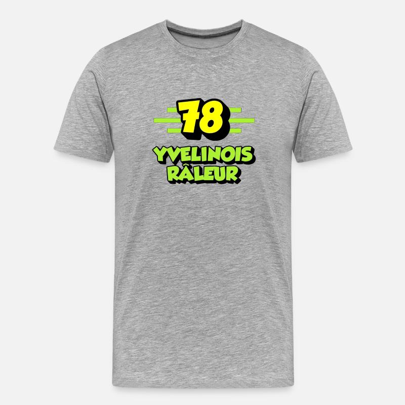 Klagende Yvelines - Männer Premium Bio T-Shirt - Grau meliert