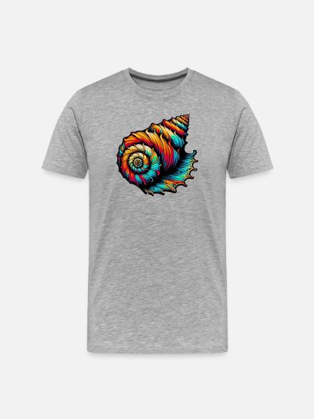 Shell - Men's Premium Organic T-Shirt - heather grey
