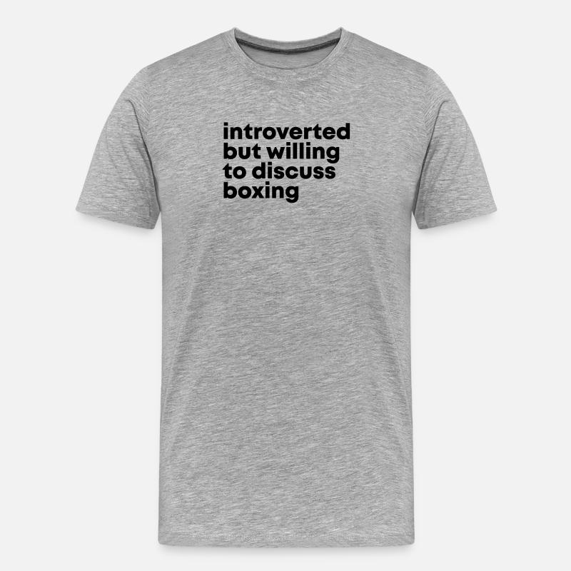 Boxen - Männer Premium Bio T-Shirt - Grau meliert