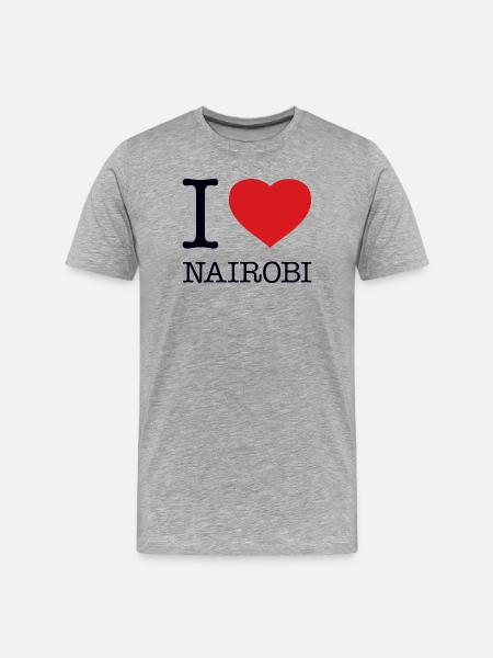 J’ADORE NAIROBI - T-shirt bio Premium Homme - gris chiné