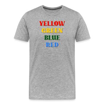 PSYCHOLOGY TEST - COLORS - Men's Premium Organic T-Shirt - heather grey - Front - Damien (186cm)