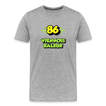 Klagende Wiener - Männer Premium Bio T-Shirt - Grau meliert - Vorne - Damien (186cm)