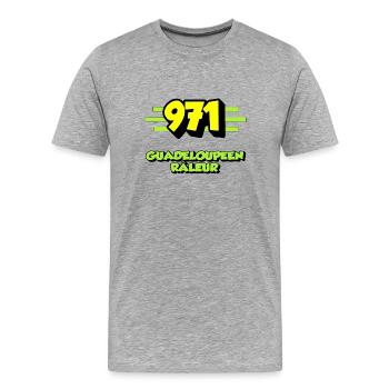 Nörgler aus Guadeloupe - Männer Premium Bio T-Shirt - Grau meliert - Vorne - Damien (186cm)