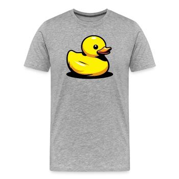 Caneton Canard Canard Canard - T-shirt bio Premium Homme - gris chiné - Devant - Damien (186cm)