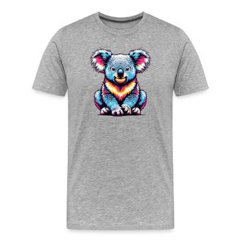 Koala - Men's Premium Organic T-Shirt - heather grey - Front - Damien (186cm)