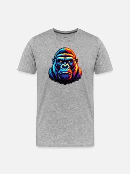 Gorille - T-shirt bio Premium Homme - gris chiné