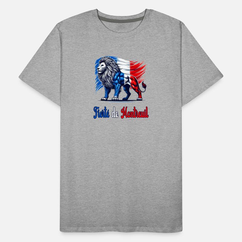 La fierté du design du drapeau de Montreuil T-shirt bio Premium Homme