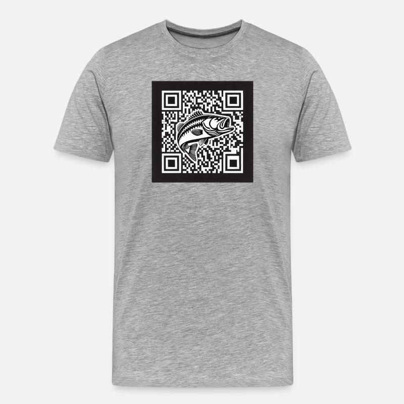 Design de code QR Perch - T-shirt bio Premium Homme - gris chiné