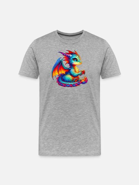 Dragon - T-shirt bio Premium Homme - gris chiné