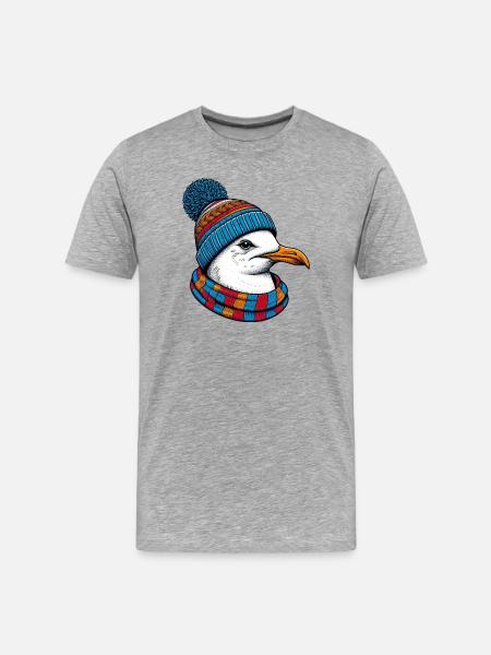 Gull - Men's Premium Organic T-Shirt - heather grey
