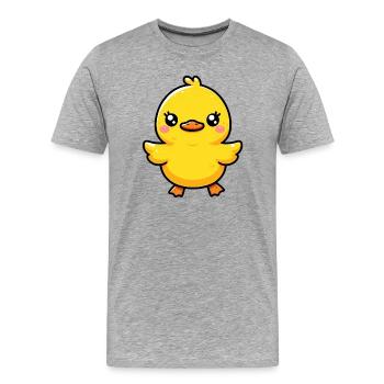 Duckling Duck Duck Duck - Men's Premium Organic T-Shirt - heather grey - Front - Damien (186cm)