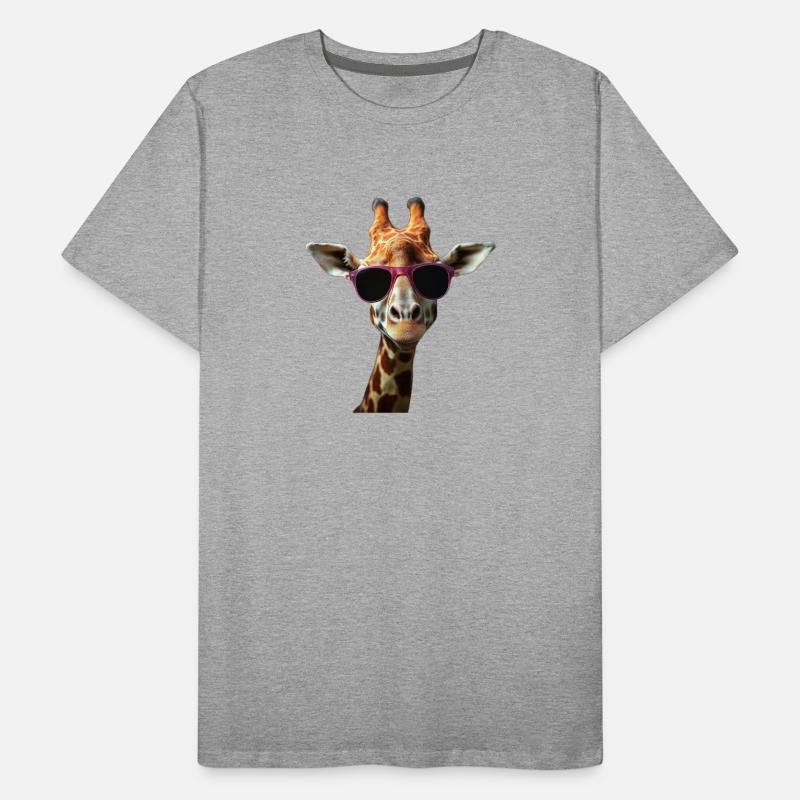 Girafe avec un style d'enfer T-shirt bio Premium Homme