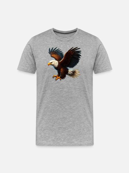 Eagle - Men's Premium Organic T-Shirt - heather grey