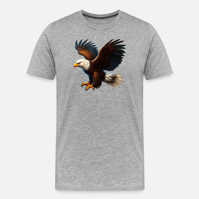 Eagle - Men's Premium Organic T-Shirt - heather grey