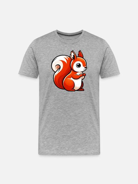 Écureuil - T-shirt bio Premium Homme - gris chiné