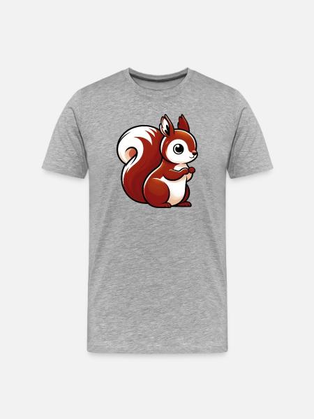 Squirrel - Men's Premium Organic T-Shirt - heather grey